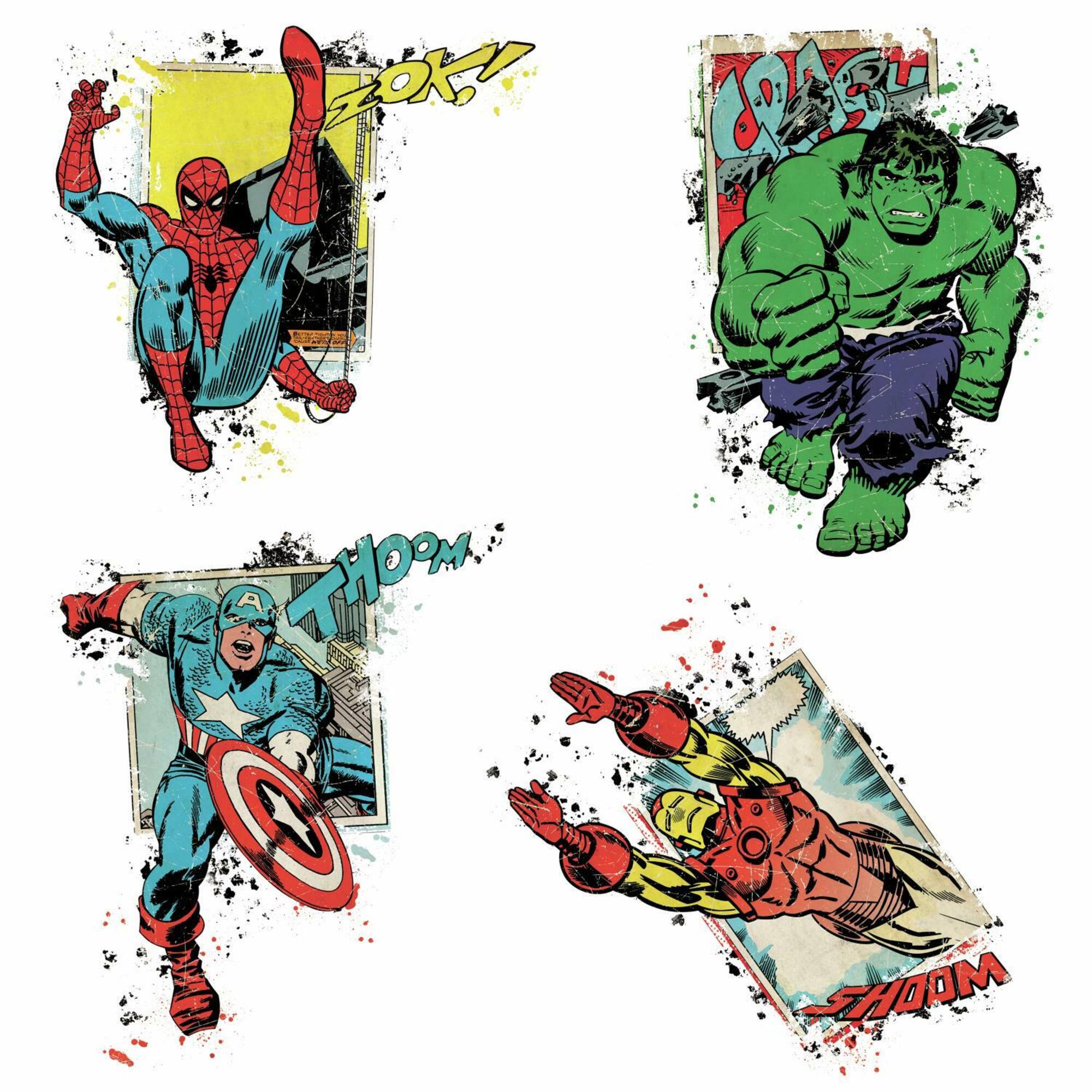 RoomMates Marvel Superhero Burst Peel & Stick Giant Wall Decals